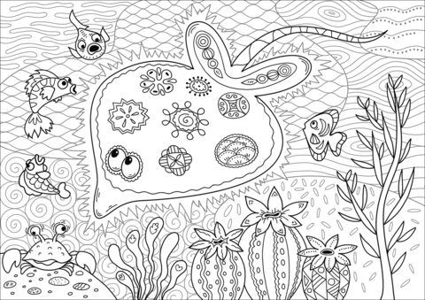 Electric Ray Coloring Page